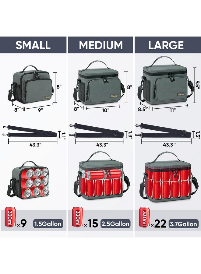 Baleine BALEINE Insulated Lunch Bag for Men Women, 22 Can Leakproof Cooler Bag with Adjustable Shoulder Strap for Work Picnic, Lunch Box for Women Men (Large, Black)  - Image 4