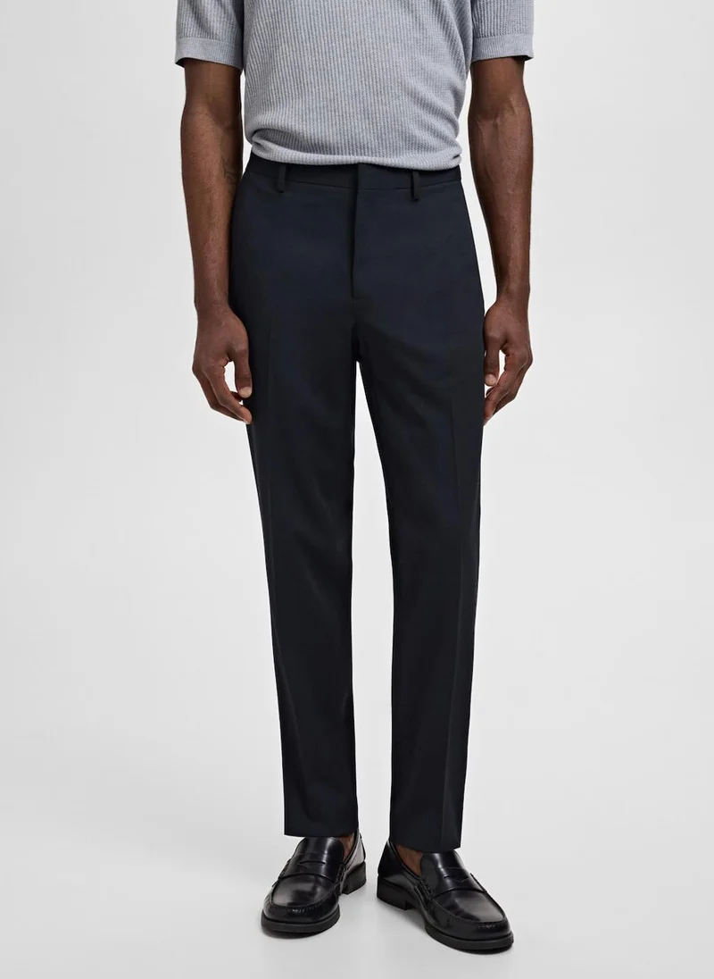 MANGO Stretch Fabric Super Slim-Fit Suit Trousers