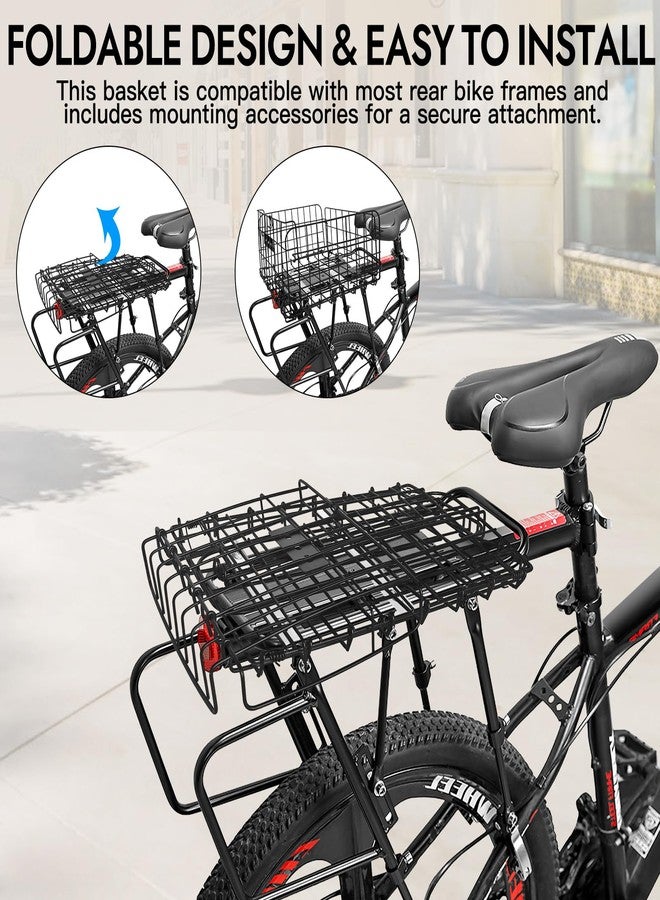 RAYMACE Bike Basket Rear with Cooler Bag and Cargo Net,Waterproof Cover,Folding Bicycle Basket, Quick Release Design Ebike Basket for Adult, Storage Groceries,Bento Lunch,Fruit - Image 5