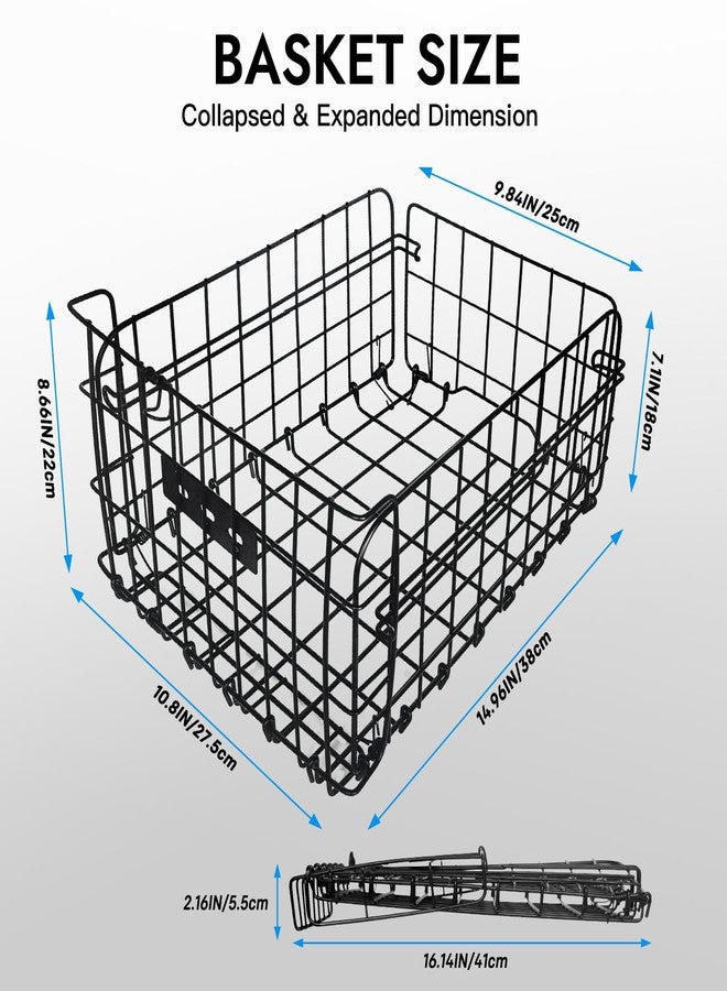 RAYMACE Bike Basket Rear with Cooler Bag and Cargo Net,Waterproof Cover,Folding Bicycle Basket, Quick Release Design Ebike Basket for Adult, Storage Groceries,Bento Lunch,Fruit - Image 4