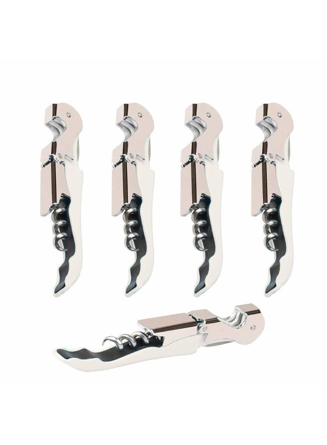 Kit-Home 4 Packs Professional Waiter Corkscrew Wine Openers Set,Upgraded With Heavy Duty Stainless Steel Hinges Wine Key for Restaurant Waiters, Sommelier, Bartenders (White 4 Packs) - Image 1