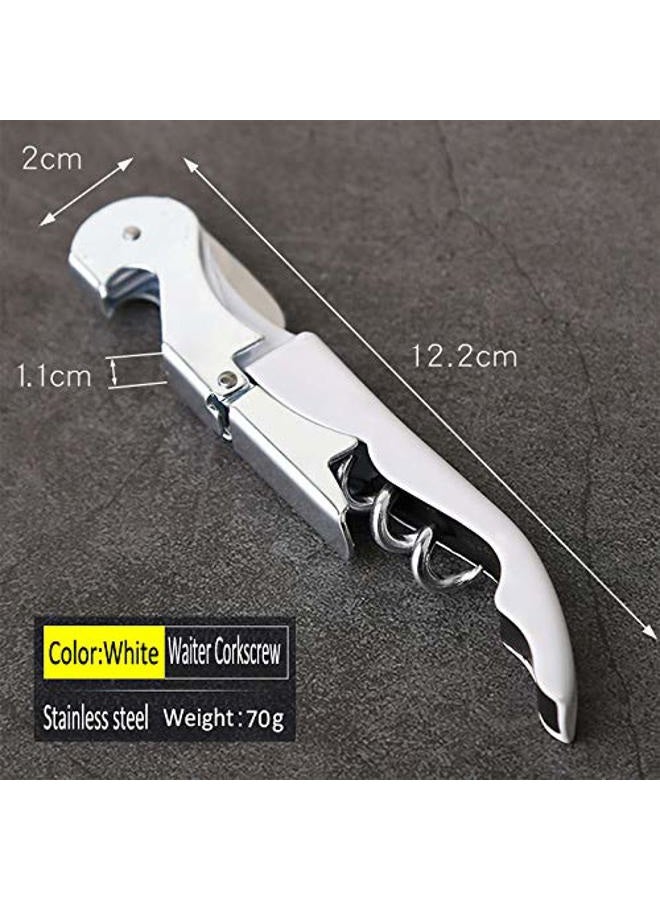 Kit-Home 4 Packs Professional Waiter Corkscrew Wine Openers Set,Upgraded With Heavy Duty Stainless Steel Hinges Wine Key for Restaurant Waiters, Sommelier, Bartenders (White 4 Packs) - Image 3