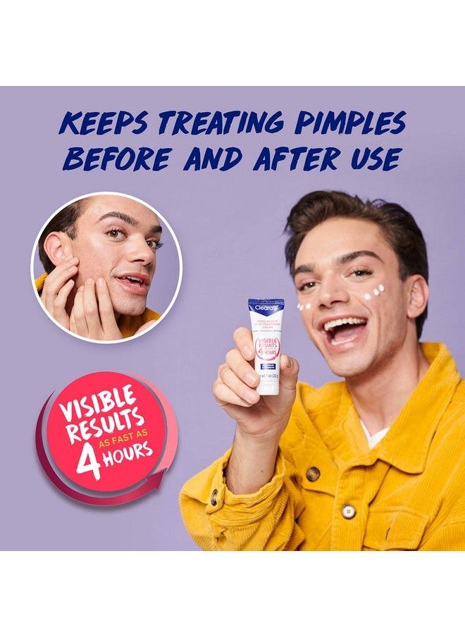 Clearasil - Rapid Rescue Spot Treatment Cream With Benzoyl Peroxide Acne Medication For Acne Relief In As Fast As 4 Hours 1 Ounce (Pack Of 3) - Image 1