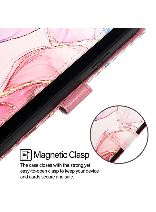 اس-توب جراب هاتف Huawei P40 Pro PT003 من الجلد القابل للطي بنمط رخامي - Image 4