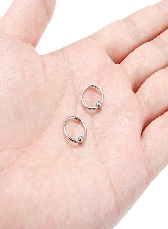 SCERRING 2-8PCS 16G G23 Titanium Captive Bead Ring Nose Rings Hoop Helix Daith Cartilage Tragus Earrings Eyebrow Body Piercing 8mm 10mm 12mm 14mm 16mm - Image 4