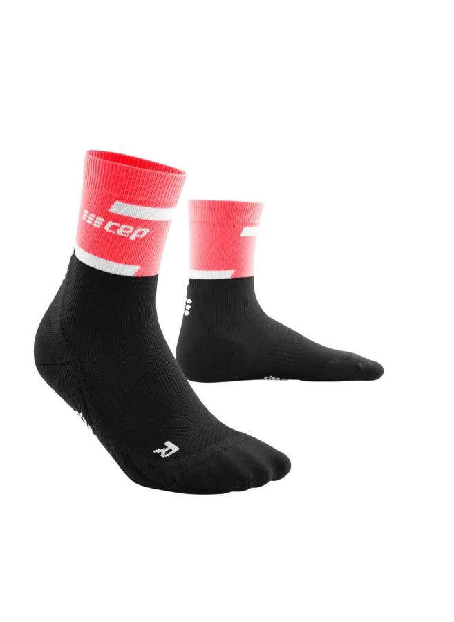 CEP CEP - The Run Compression Socks Mid Cut V4 Pink/Black Men