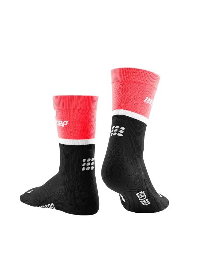CEP CEP - The Run Compression Socks Mid Cut V4 Pink/Black Men