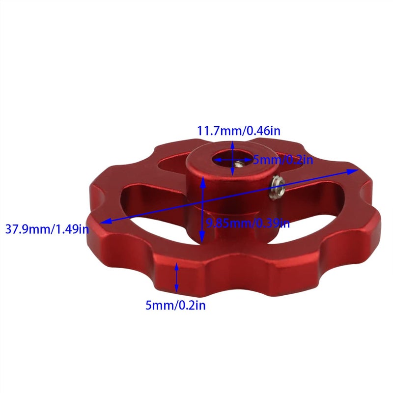 klarako 3D Aluminum Extruder Hand Twist Nut Aluminum Extruder Knob Hand Twist Nut Screw Upgrade for Creality Printer 3D Ender, Red - Image 2