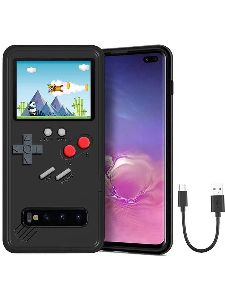SYOSI - Gaming Phone Case for Samsung Galaxy S21 Ultra Color Screen Game Console Phone Case 2 in 1 Button Game Machine Funny Phone Cover with USB Cable (Black) - Image 1