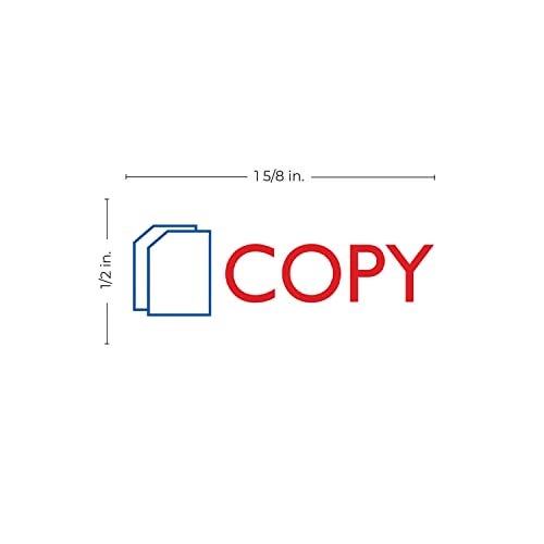 ACCUSTAMP2 035532 Pre-Inked Shutter Stamp with Microban, Red/Blue, Copy, 1 5/8 x 1/2 - Image 3
