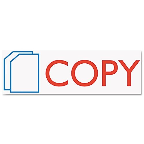 ACCUSTAMP2 035532 Pre-Inked Shutter Stamp with Microban, Red/Blue, Copy, 1 5/8 x 1/2 - Image 2