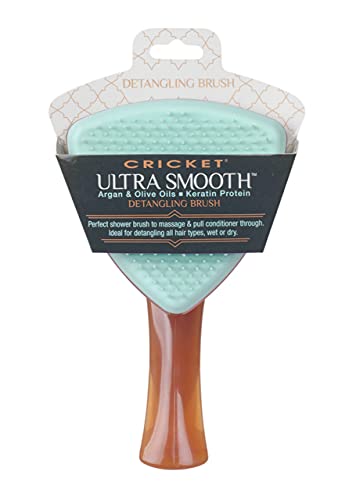 Cricket Ultra Smooth Detangling Brush - Infused with Argan & Olive Oils and Keratin Protein, Anti-Frizz Hairbrush for Wet and Dry Hair, Ergonomic Design for All Hair Types - Image 5