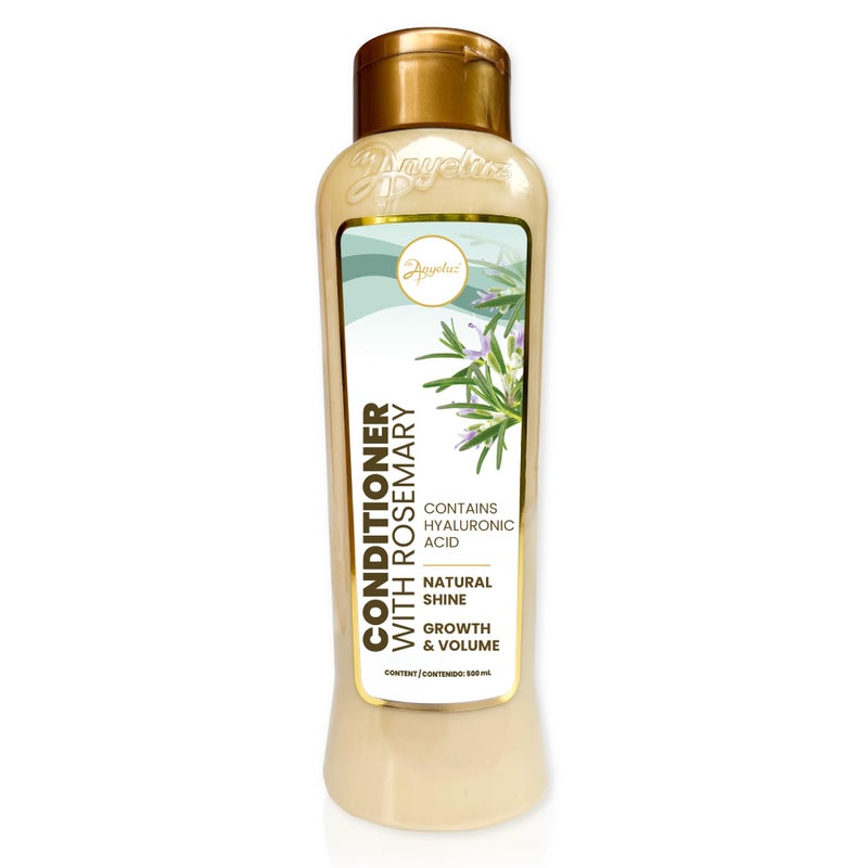Anyeluz Hair Conditioner with Rosemary and Hyaluronic Acid  Strengthens Shines and Smooths Ideal for All Hair Types Enhances Manageability