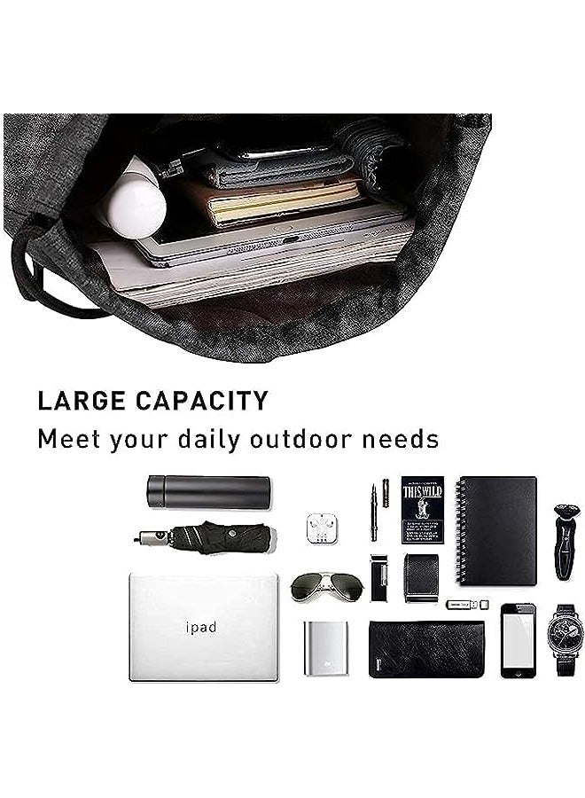 راكسوم حقيبة ظهر برباط لصالة الألعاب الرياضية، حقيبة رياضية مقاومة للماء من البولي إيثيلين مع سحاب وجيوب شبكية، مناسبة للرياضات الخارجية واليوجا والسباحة - Image 3