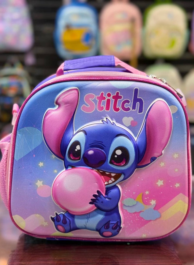 ديزني لانش باج للأطفال ، استيتش حقيبة غداء معزولة محمولة برسومات كرتونيه كبيرة السعة لطيفة مقاومة للماء، - Image 2