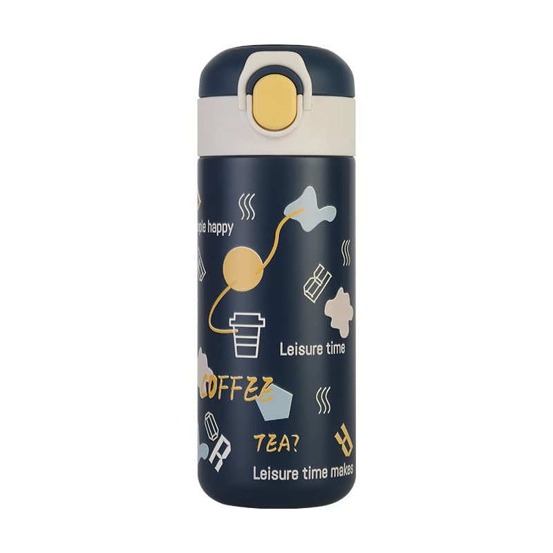 HaRvic HaRvic Water Bottle for Kids Stainless Steel Baby Sipper Bottle Double Walled Vacuum Insulated Bottle Flask for Boys Girls School Blue Bottle  - Image 1