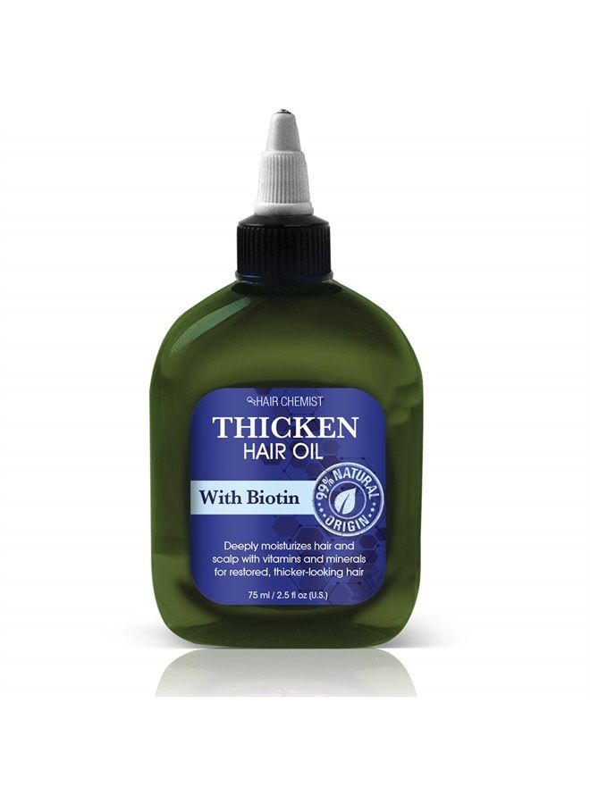 Hair Chemist Solutions Thicken Hair Oil with Biotin 2.5 oz - Image 1