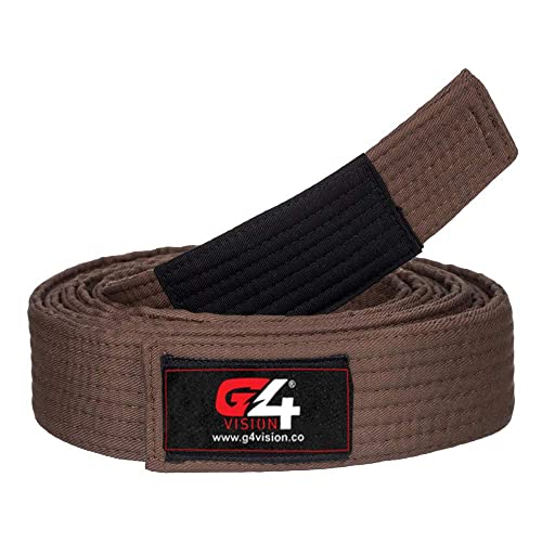 G4 VISION G4 Jiu Jitsu BJJ Belts Brazilian Adult A1 A2 A3 A4 Black Brown Purple Blue White (Brown, A4) - Image 2