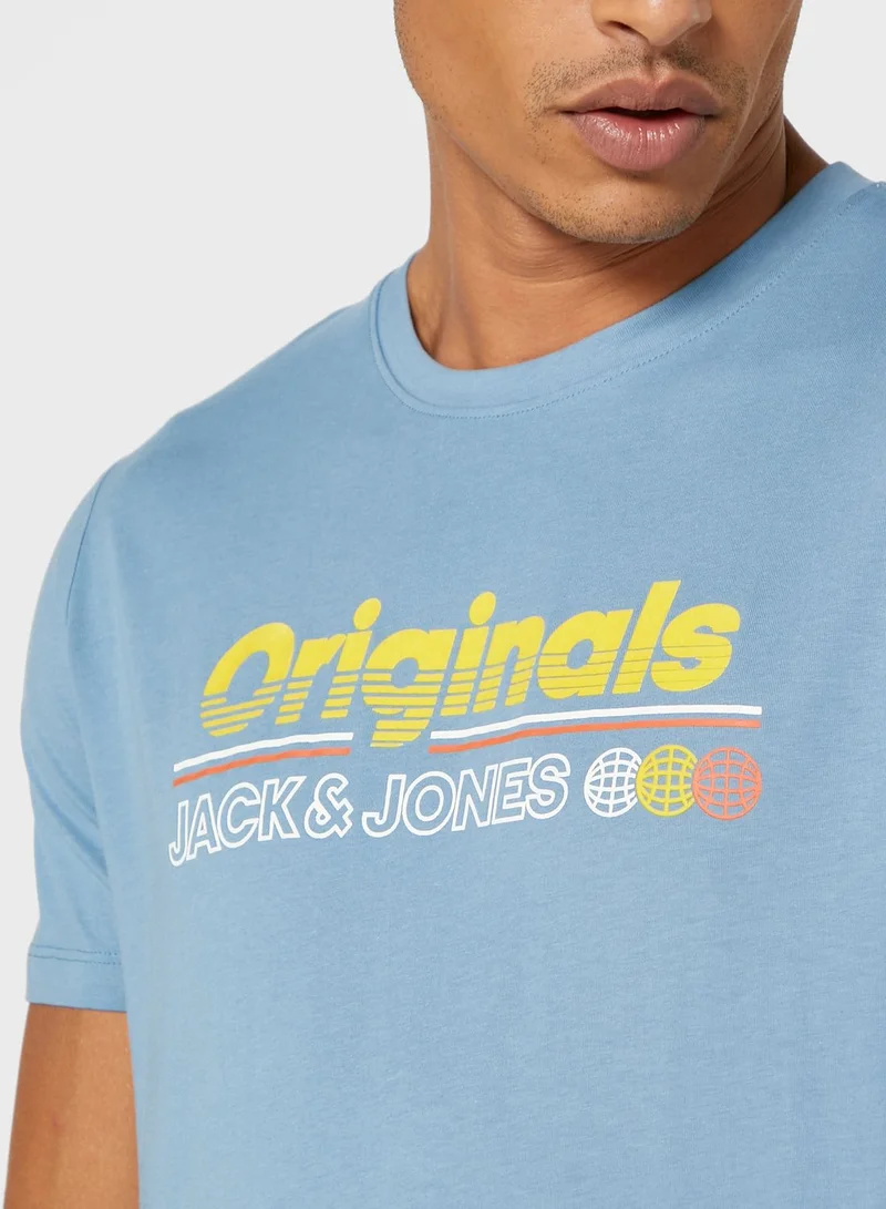 JACK & JONES Logo Crew Neck T-Shirt