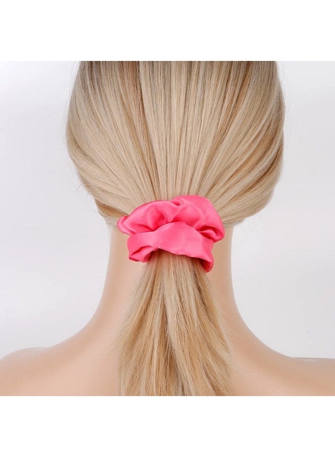 Semato 16 Pacs Satin Scrunchies Bridesmaid Proposal Gifts Hair Ties Scrunchies for Women Girls Bachelorette Party Favors(Hot pink) - Image 4