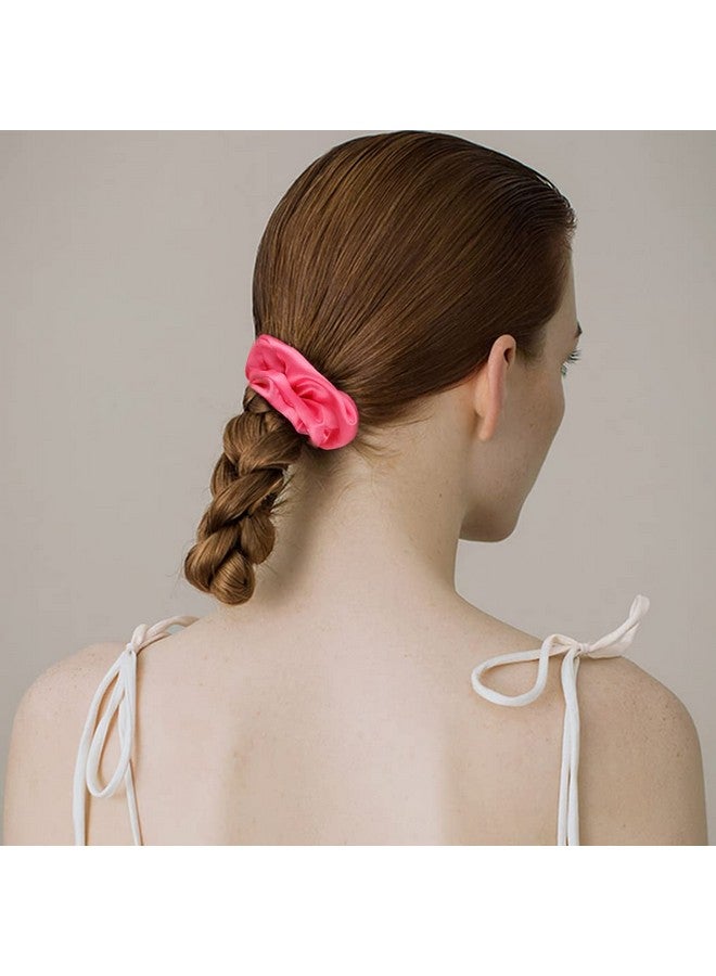 Semato 16 Pacs Satin Scrunchies Bridesmaid Proposal Gifts Hair Ties Scrunchies for Women Girls Bachelorette Party Favors(Hot pink) - Image 5