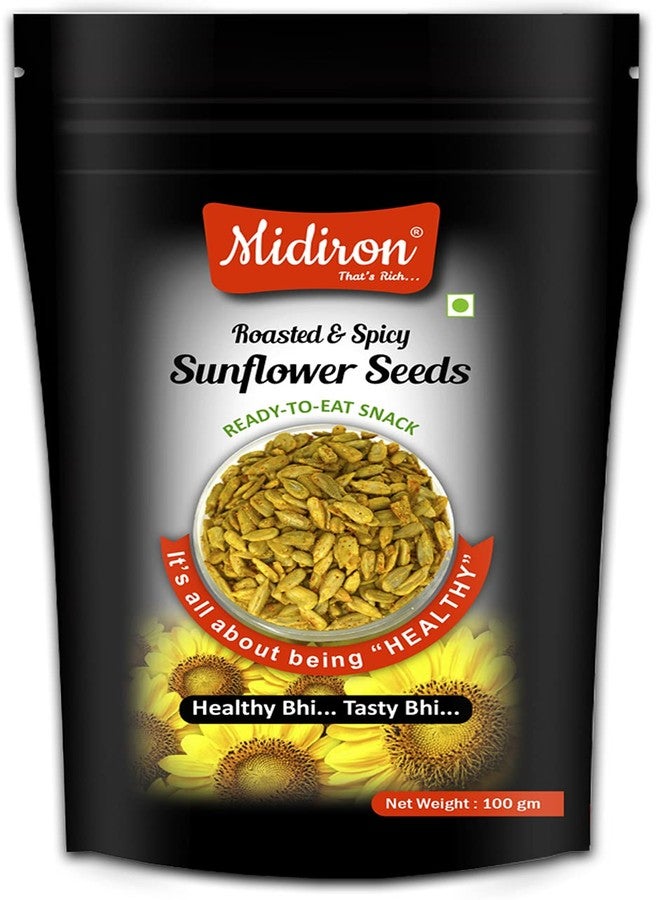 Midiron Roasted Spicy Sunflower Seed | Healthy Diet Food | Ready to Eat | Surajmukhi Seeds High in Fibre & Protein - Image 1