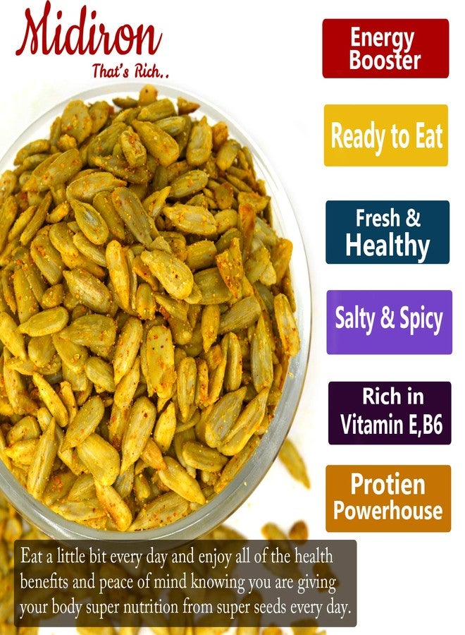Midiron Roasted Spicy Sunflower Seed | Healthy Diet Food | Ready to Eat | Surajmukhi Seeds High in Fibre & Protein - Image 3