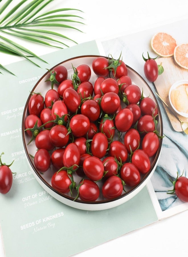Luckforest Artificial Cherry Tomatoes, 25 Pcs Large Simulation Cherry Tomatoes Fake Fruit Decoration for Home Kitchen Christmas Party Decor Photography Props, Large - Image 4
