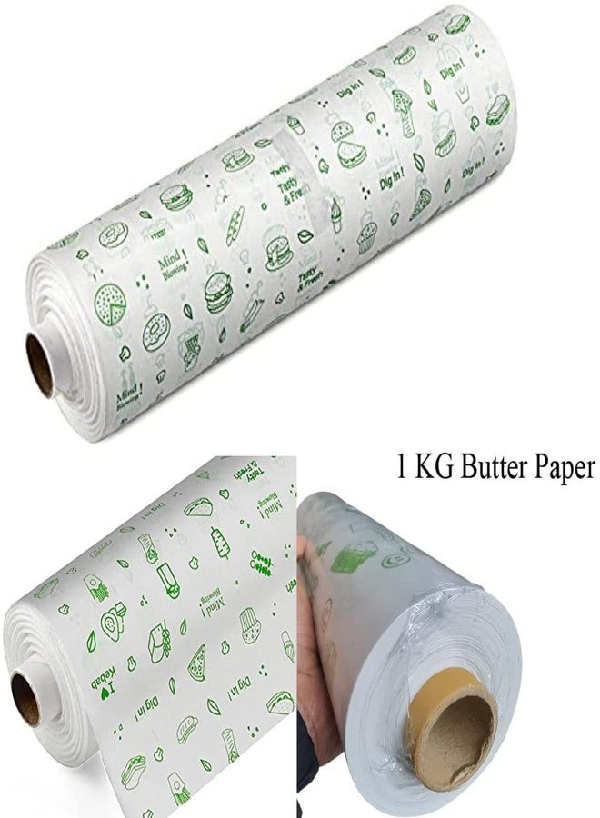 DELTA Food Wrapping Paper Roll Food Grade Butter Paper Roll Roti Wrapping Roll Parchment Paper Roll Hygienic Roti Paratha Wrap Roll Pack of 1 KG - Image 2