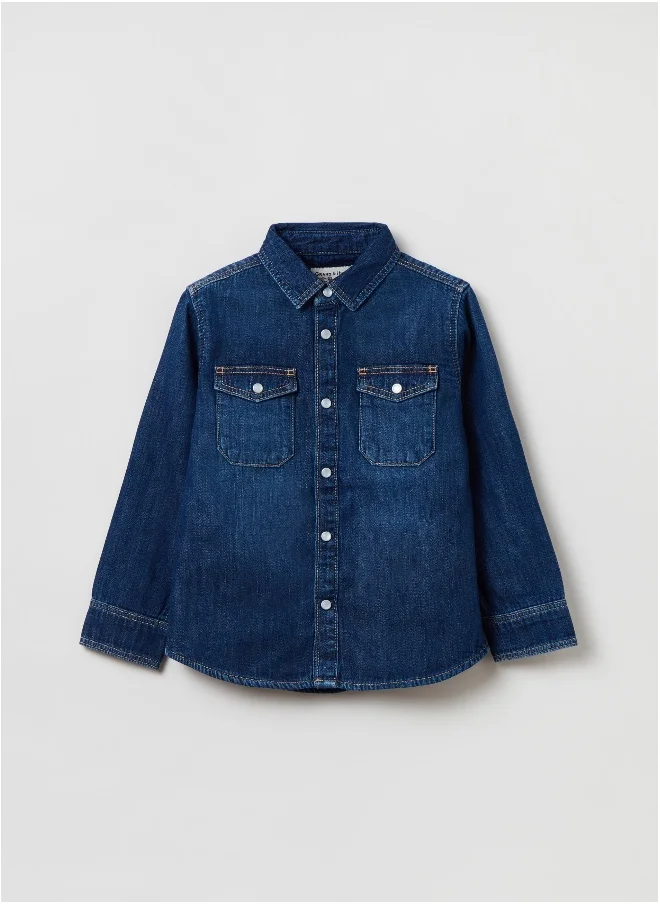 او في اس OVS Kids Boys Denim Shirt