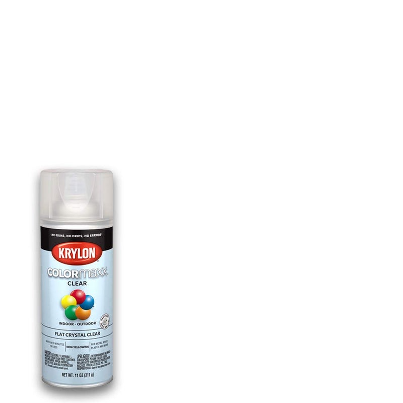 KRYLON 12 oz Krylon K05547007 Crystal Clear COLORmaxx Paint & Primer Spray Paint, Flat - Image 1