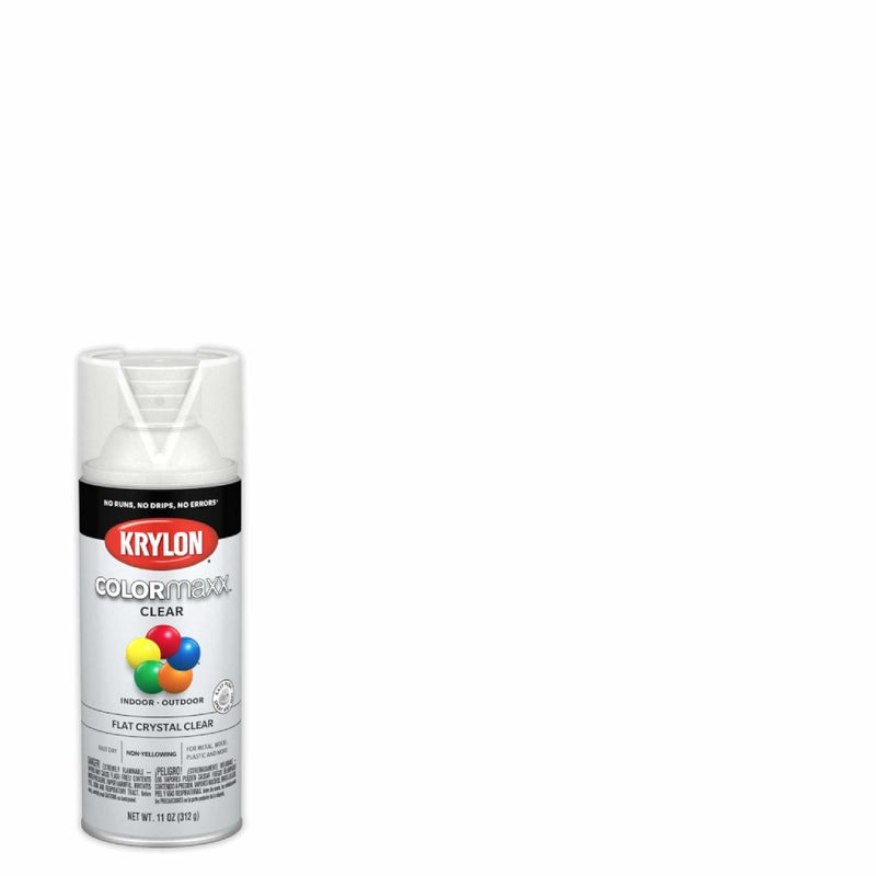 KRYLON 12 oz Krylon K05547007 Crystal Clear COLORmaxx Paint & Primer Spray Paint, Flat - Image 2
