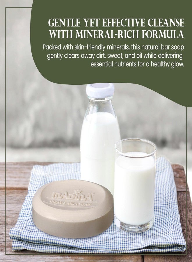 Madina Goat Milk Soap Bar – Hydrating, Moisturizing, Nourishing, Natural Vegetable-Based, Gentle Cleanser for All Skin Types, RSPO & Halal, 6 Pack (3.5 oz Each) - Image 5