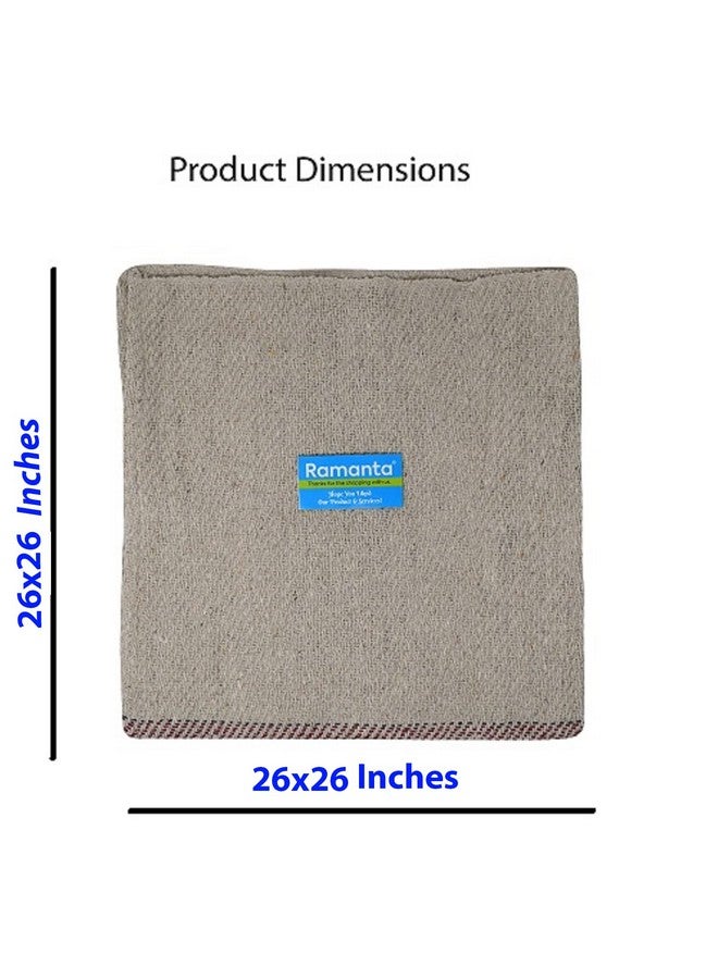 Ramanta Pocha for Floor Cleaning Pure Cotton Floor Cleaning Cloth (Pocha) for Mopping Reusable & Washable | 500 GSM | Floor Cleaning | Sweeping | Dusting Cloth Mop 26 * 26 Inch Large Size (2Pc) - Image 2