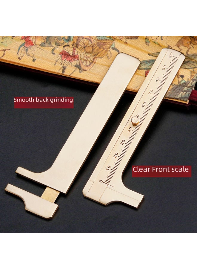 Miniature Small Copper Ruler Plastic Vernier Digital Caliper High Precision Thickness Measurement Tool For Woodworking Crafts-Model:Plastic Caliper 0-80mm (deep Powder)  - Image 5