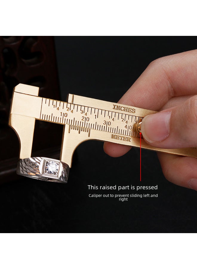 Miniature Small Copper Ruler Plastic Vernier Digital Caliper High Precision Thickness Measurement Tool For Woodworking Crafts-Model:Plastic Caliper 0-80mm (deep Powder)  - Image 4