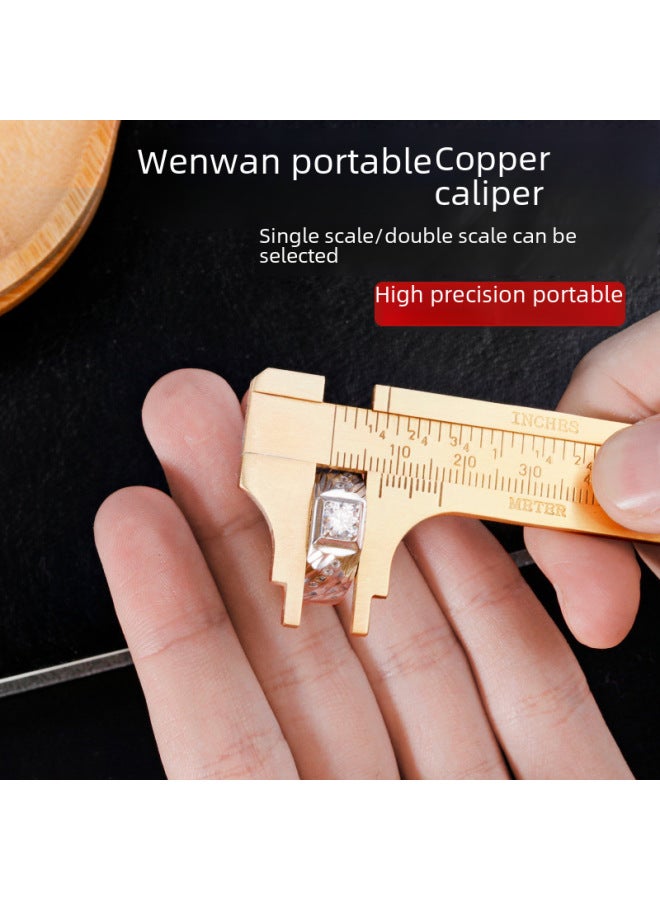 Miniature Small Copper Ruler Plastic Vernier Digital Caliper High Precision Thickness Measurement Tool For Woodworking Crafts-Model:Plastic Caliper 0-80mm (deep Powder)  - Image 3