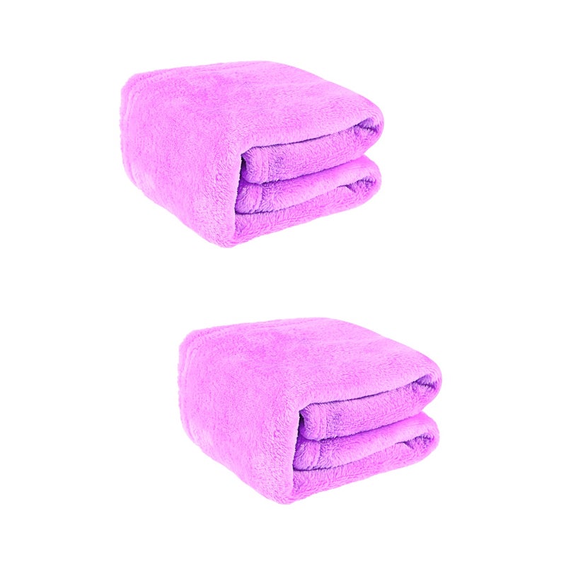 2pcs Gorgeous Flannel Fleece Pet Blanket Cozy Towel Color Pet Blanket(Light ) - Image 1