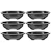 DOITOOL 6pcs Black Bonsai Pots Large Flowerpots Plastic Drainage Hole Planter Balcony Flowerpots Retro Style Nursery - Image 2