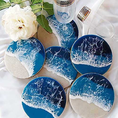 Sjubaopen 6 PCS Thickened Coaster Resin Molds for Epoxy Resin Casting, DIY Coasters, Bowl Mats, Candle Holders, Home Decoration - Image 5