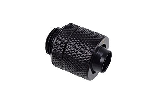 Alphacool Eiszapfen G1/4" to 10mm ID, 13mm OD Compression Fitting for Soft Tubing, Deep Black, 6-pack - Image 2