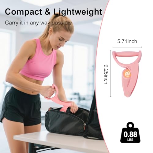 Vicamy Ropeless Battle Ropes for Home Gym,A Pair, No Anchor Small Space Friendly, Quiet Tangle-Free, Full-Body HIIT Strength Aerobic Training Men & Women,Rotational Design(Pink) - Image 3