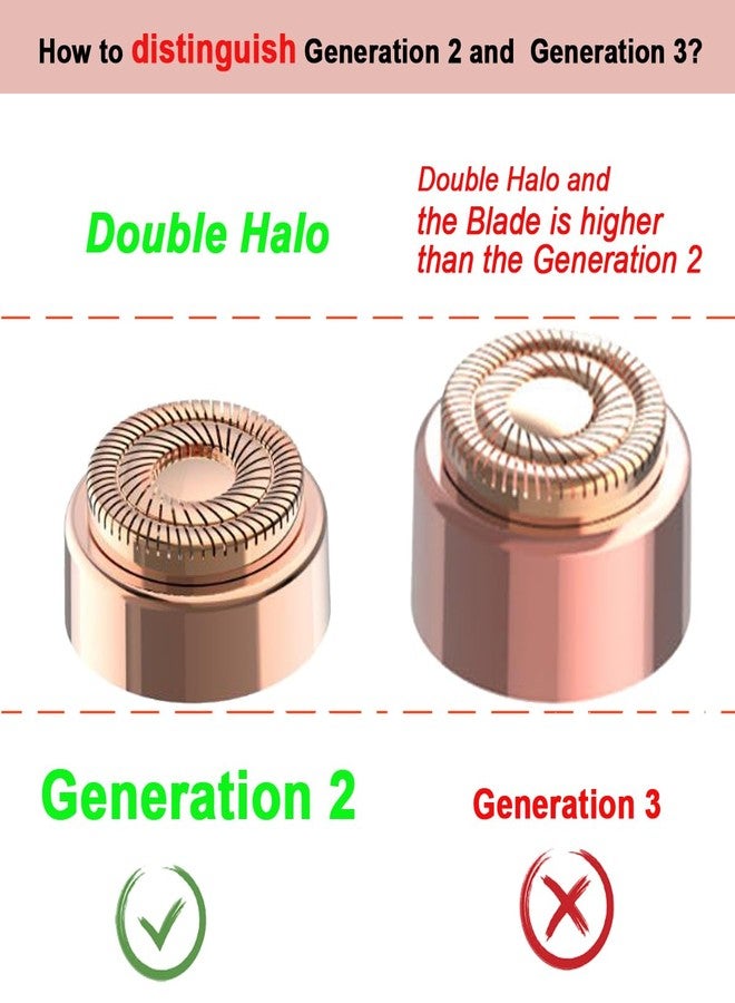 GOMINYUF Generation 2nd Replacement Heads for Finish Touch Flawless Gen 2 Facial Hair Remover- - 4 Pack Replacement Heads for Flawless Replacement Heads Gen 2 - Image 4