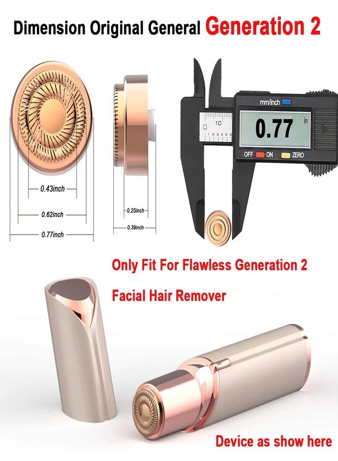 GOMINYUF Generation 2nd Replacement Heads for Finish Touch Flawless Gen 2 Facial Hair Remover- - 4 Pack Replacement Heads for Flawless Replacement Heads Gen 2 - Image 3