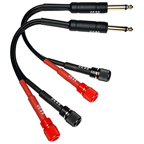 CNCESS CESS-094 Solderless 1/4-Inch TS Plug Adapter Terminal, 1/4" TS to Banana Female Jack/Binding Post, 2 Pack - Image 2