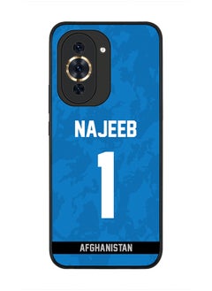 Cover for Huawei nova 10 4G Case , Rugged Black Slim fit Flexible Thin Protective Phone Cases - Player Name - Najibullah Zadran, Jersey Number- 1