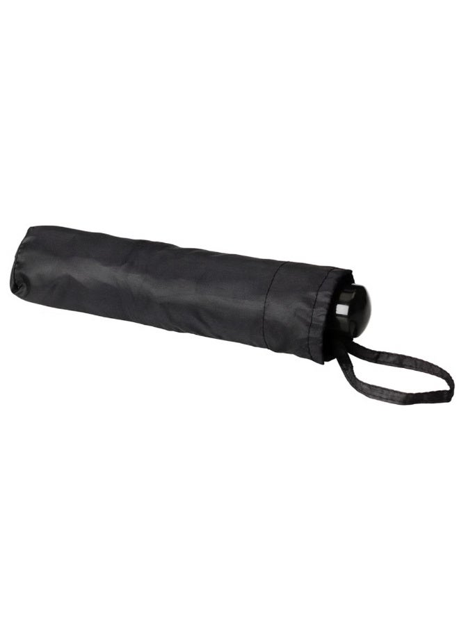 Foldable Black Umbrella, Compact Travel Umbrella, Portable Rain Umbrella with Cover, Wind-Resistant Small Umbrella - Image 3