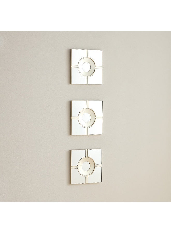 Home Box Brecklyn 3-Piece Mirror Set 25 x 1.5 x 25 cm - Image 1