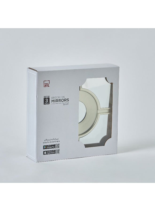 Home Box Brecklyn 3-Piece Mirror Set 25 x 1.5 x 25 cm - Image 5