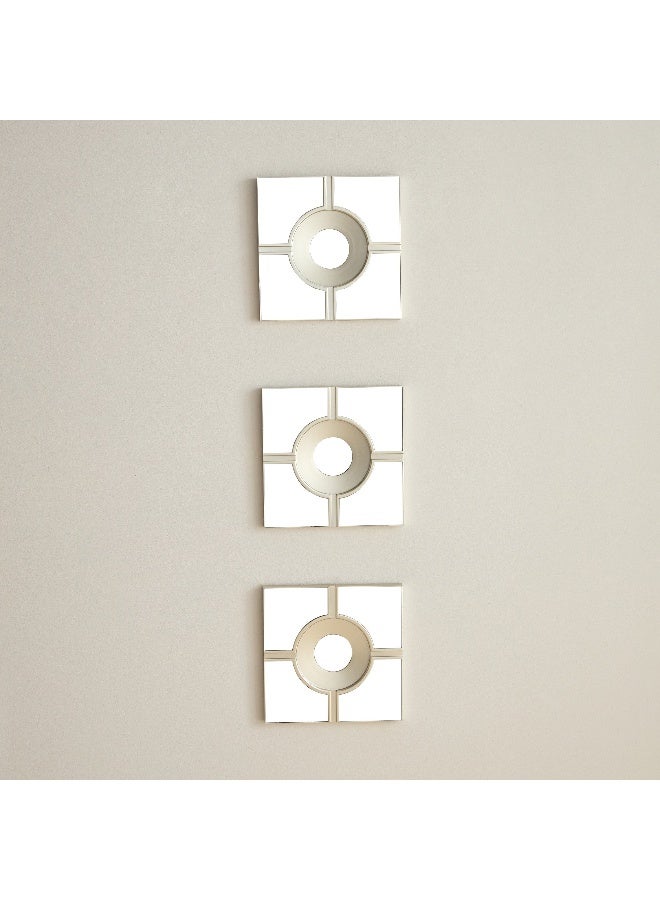 Home Box Brecklyn 3-Piece Mirror Set 25 x 1.5 x 25 cm - Image 2